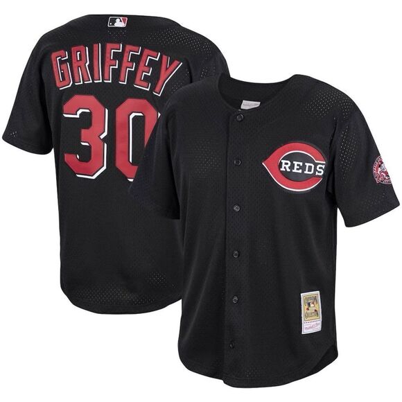 NEW Mitchell & Ness Ken Griffey Jr Cincinnati Reds Jersey Cooperstown Collection - Picture 1 of 9